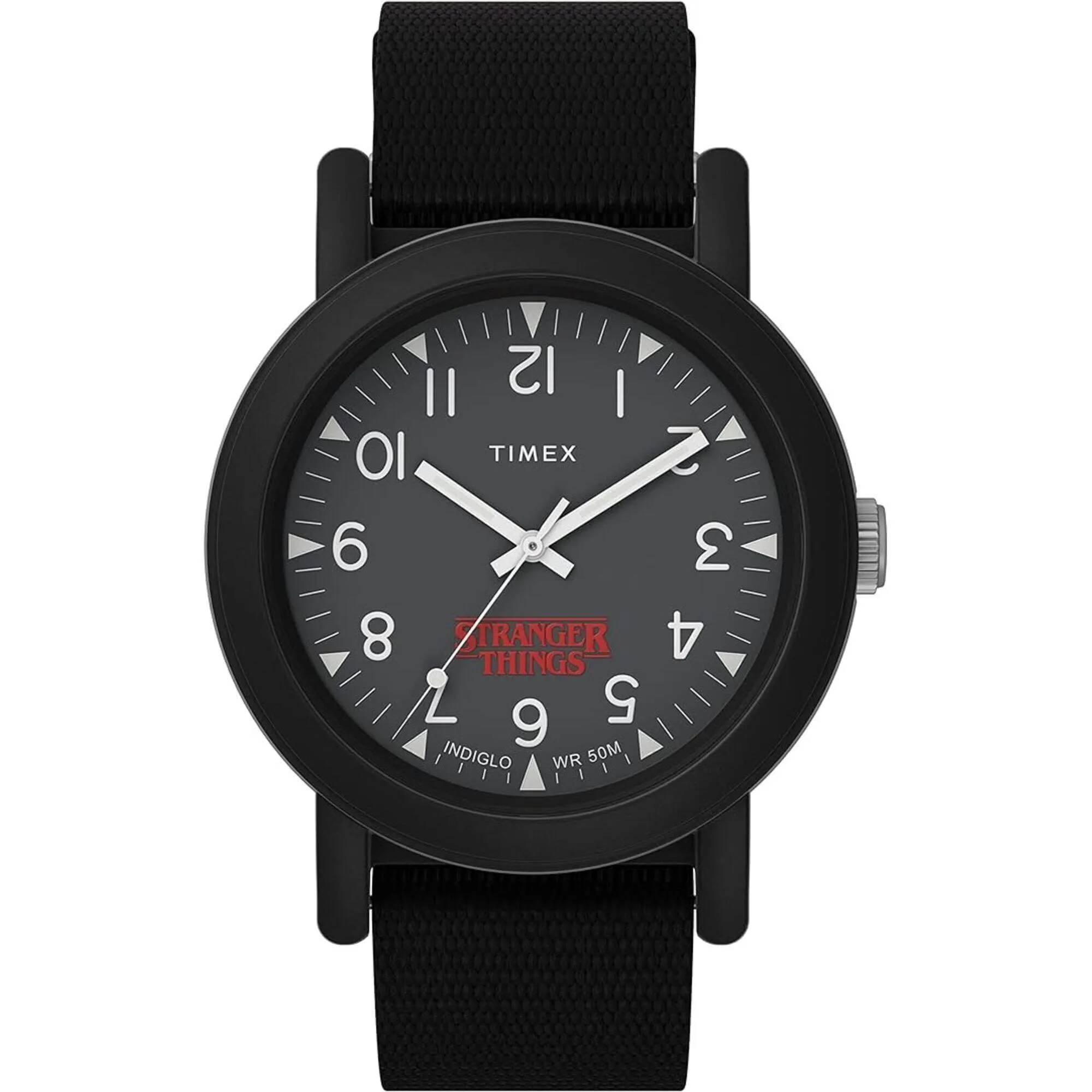 Timex Men's Watch - Camper X Stranger Things Fabric Strap Black Dial | TW2V50800YB Timex Watches