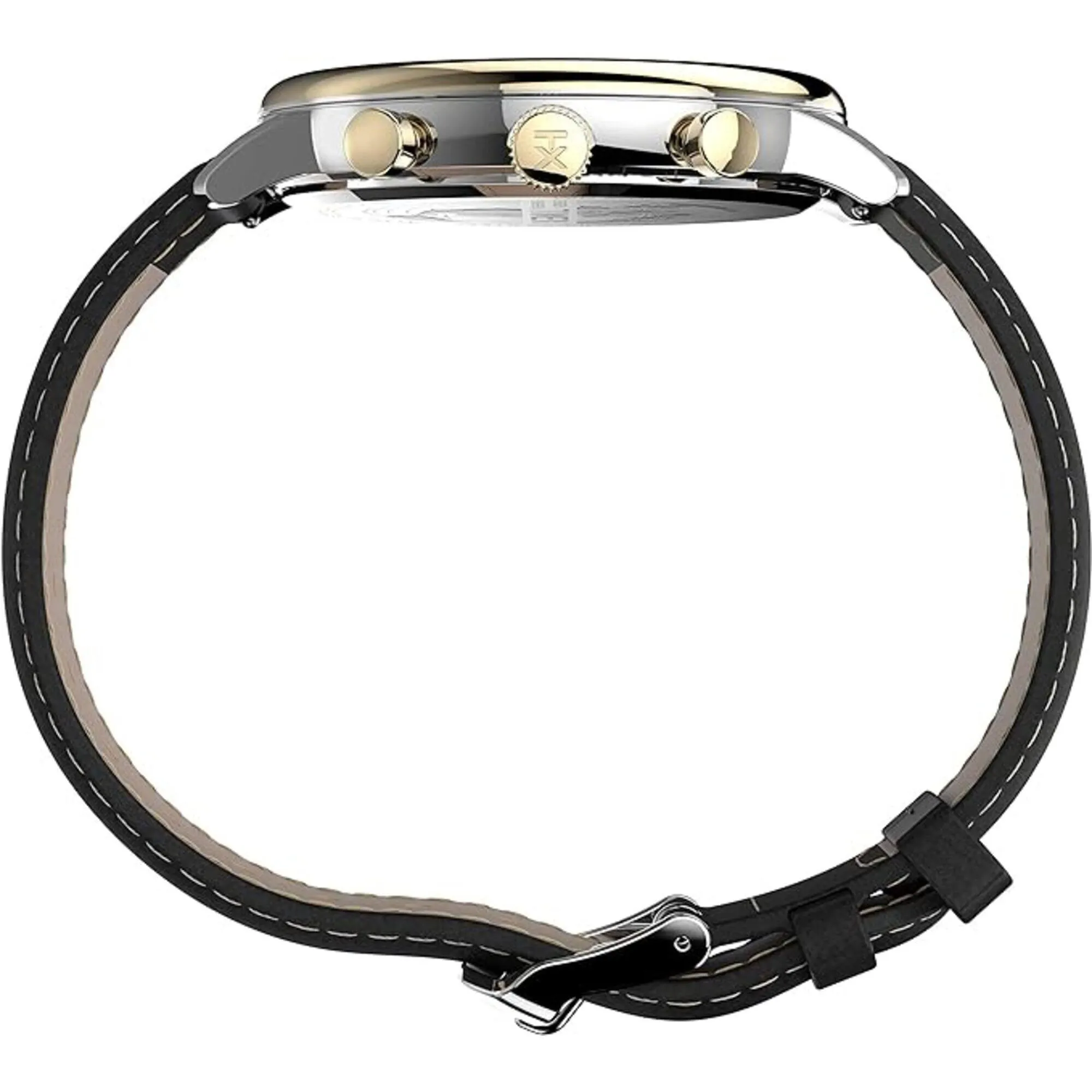 Timex Men's Watch - Chicago Chronograph Black Dial Black Leather Strap | TW2U39100VQ Timex Watches