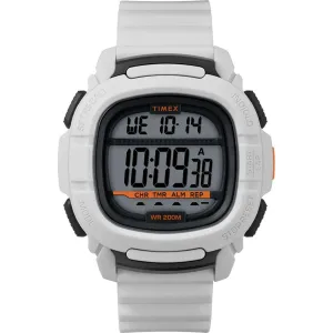 Timex Men's Watch - Command Digital Grey Dial White Rubber Strap | TW5M26400 Timex Watches