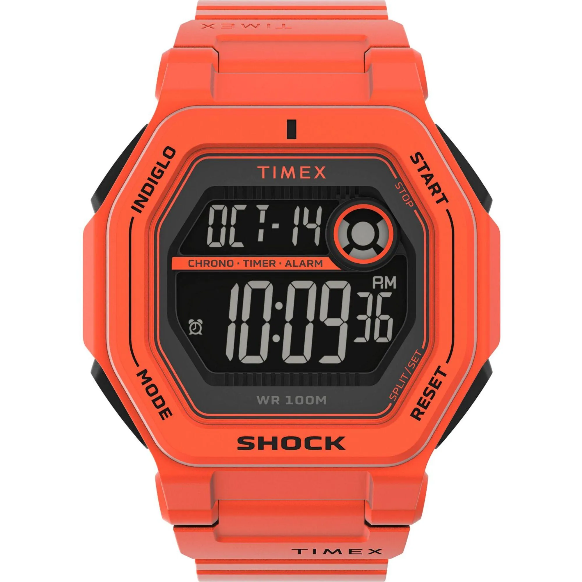 Timex Men's Watch - Command Encounter Chronograph Orange Rubber Strap | TW2V60000 Timex Watches