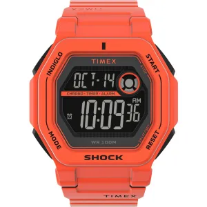 Timex Men's Watch - Command Encounter Chronograph Orange Rubber Strap | TW2V60000 Timex Watches