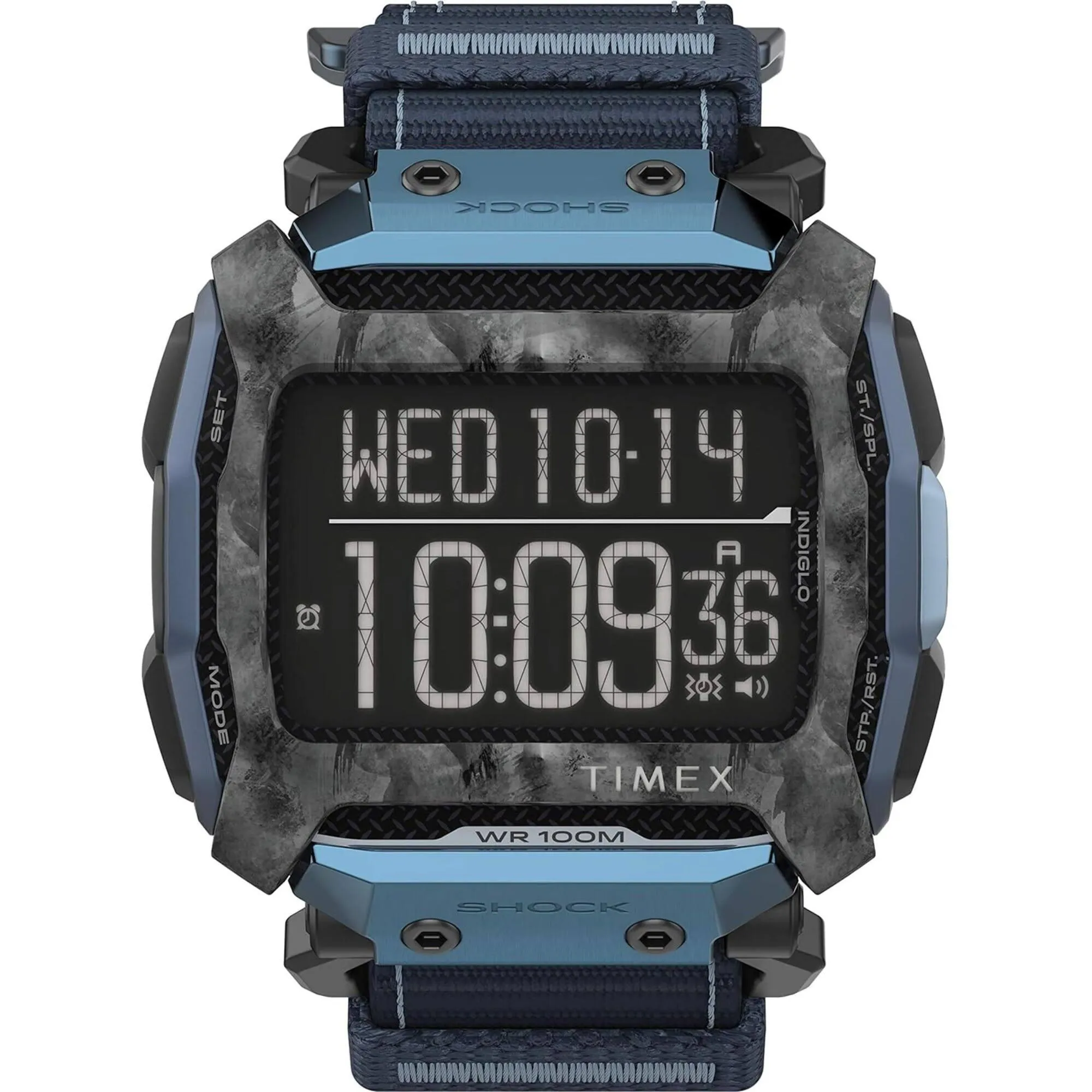 Timex Men's Watch - Command Shock Blue Fabric Strap Chrono Digital Dial | TW5M28700VQ Timex Watches