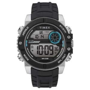 Timex Men's Watch - DGTL Digital Grey Dial Black Silicone Strap | TW5M34600 Timex Watches