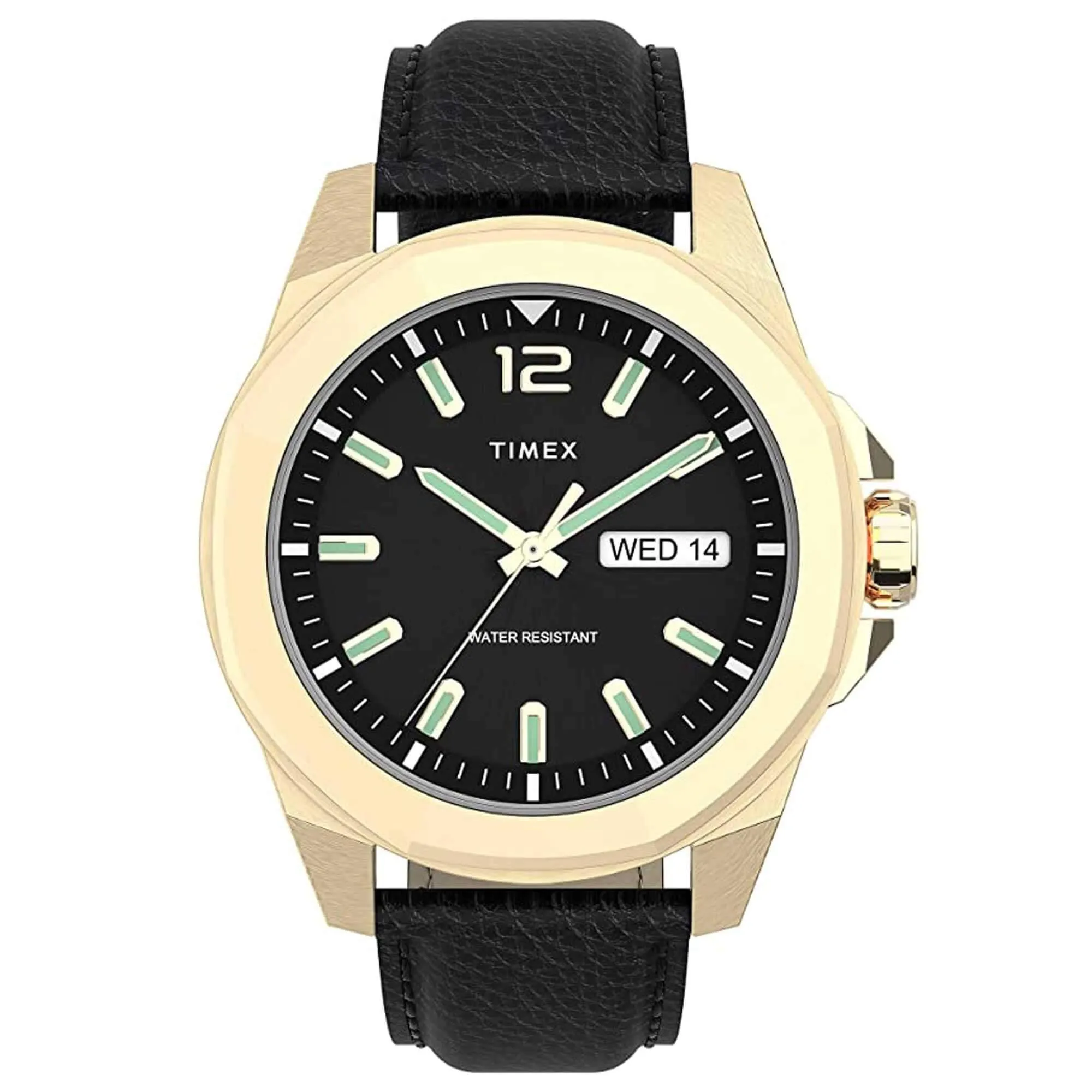 Timex Men's Watch - Essex Avenue Black Dial Strap Day and Date Display | TW2U82100VQ Timex Watches