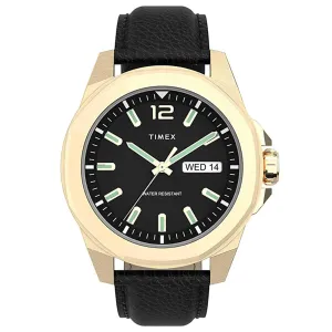 Timex Men's Watch - Essex Avenue Black Dial Strap Day and Date Display | TW2U82100VQ Timex Watches