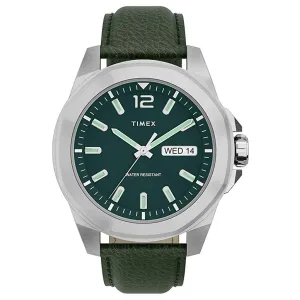 Timex Men's Watch - Essex Avenue Quartz Green Dial Day and Date Display | TW2U82000VQ Timex Watches