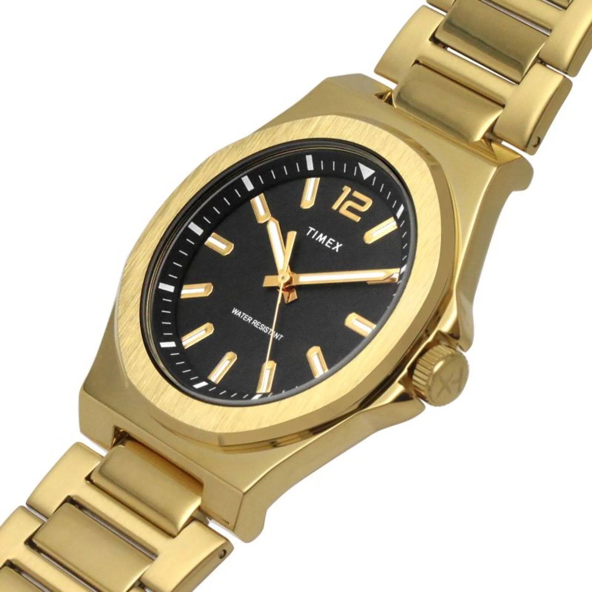 Timex Men's Watch - Essex Avenue Quartz Yellow Gold Steel Bracelet | TW2V02100 Timex Watches