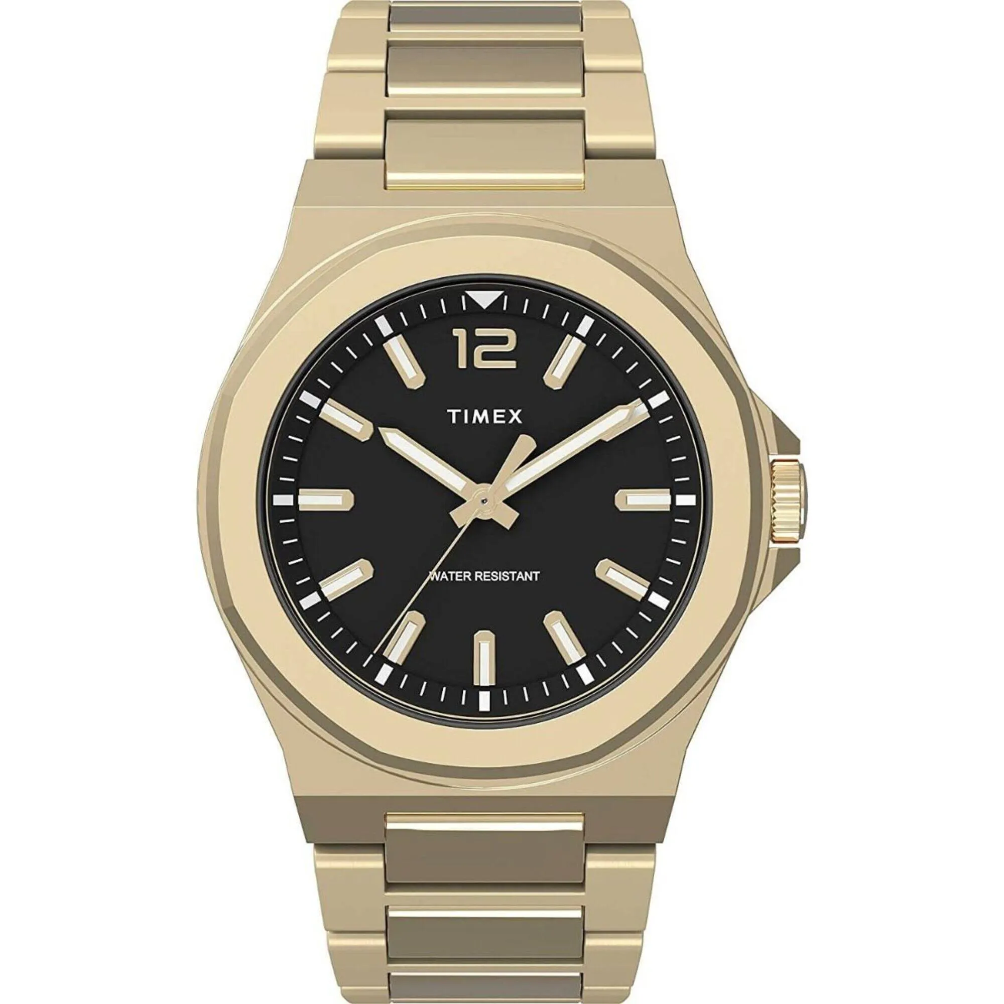 Timex Men's Watch - Essex Avenue Quartz Yellow Gold Steel Bracelet | TW2V02100 Timex Watches