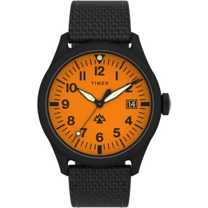 Timex Men's Watch - Expedition North Orange Dial Black Fabric Strap Date | TW2W23700JR Timex Watches