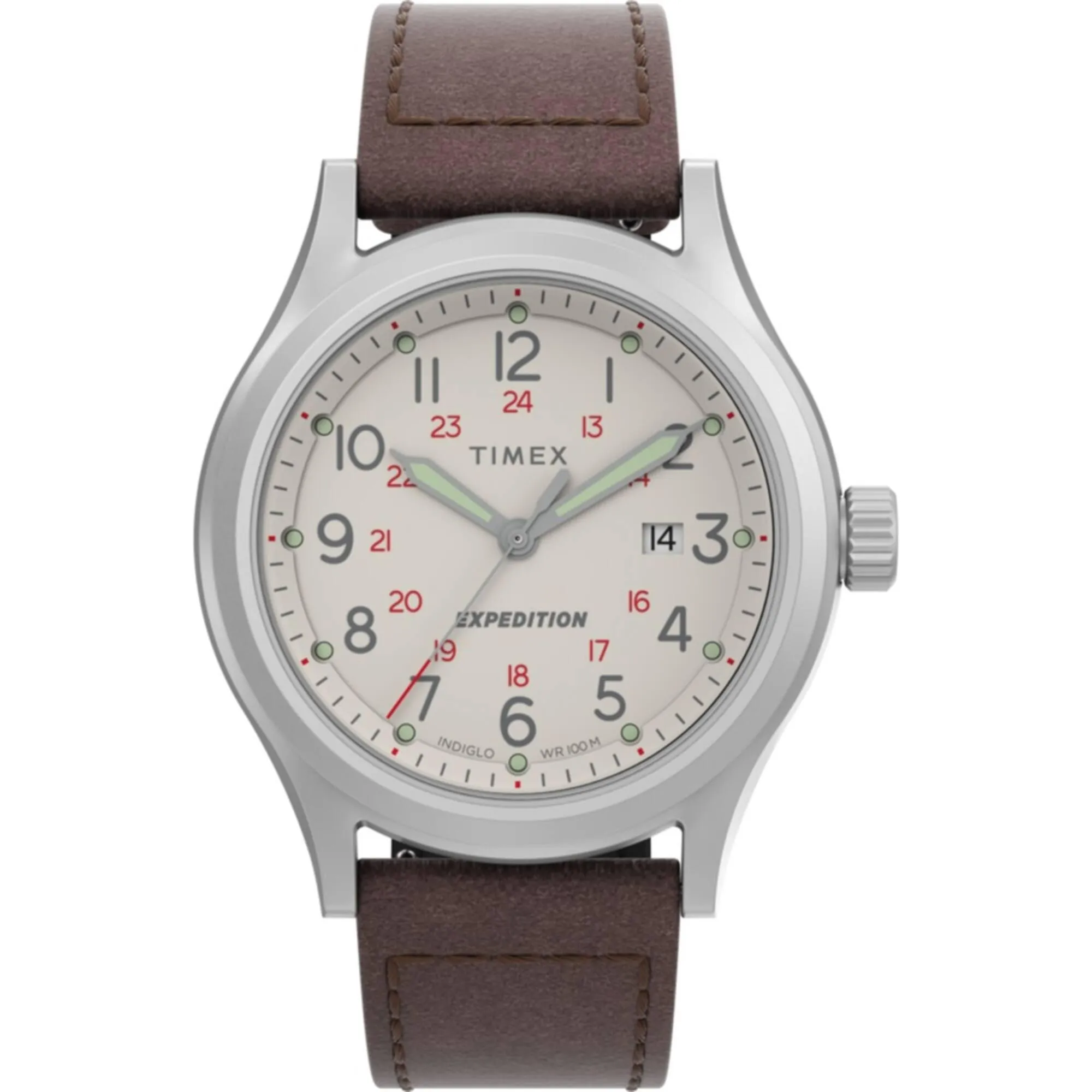 Timex Men's Watch - Expedition North Sierra Cream Dial Leather Strap | TW2V07300VQ Timex Watches