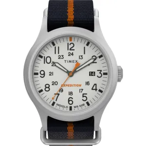 Timex Men's Watch - Expedition North Sierra White Dial Blue Fabric Strap | TW2V22800VQ Timex Watches