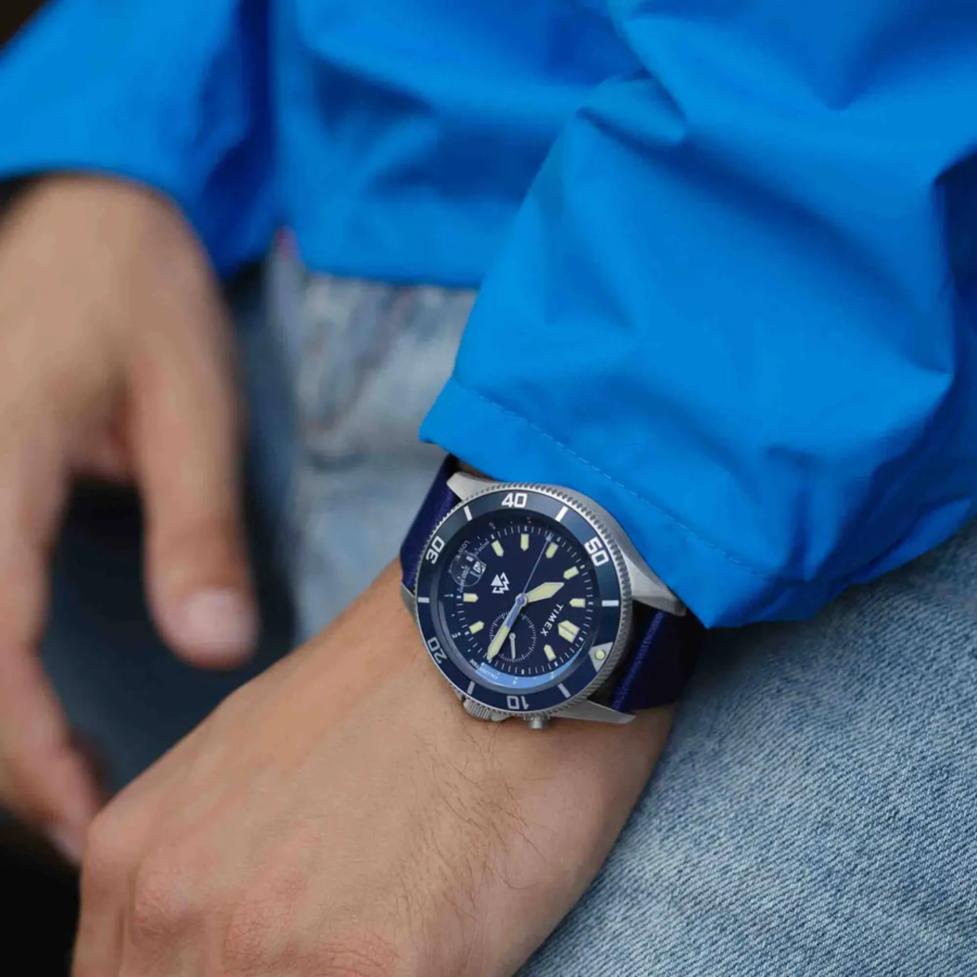Timex Men's Watch - Expedition North Silver Case Blue Dial Fabric Strap | TW2W22000JR Timex Watches