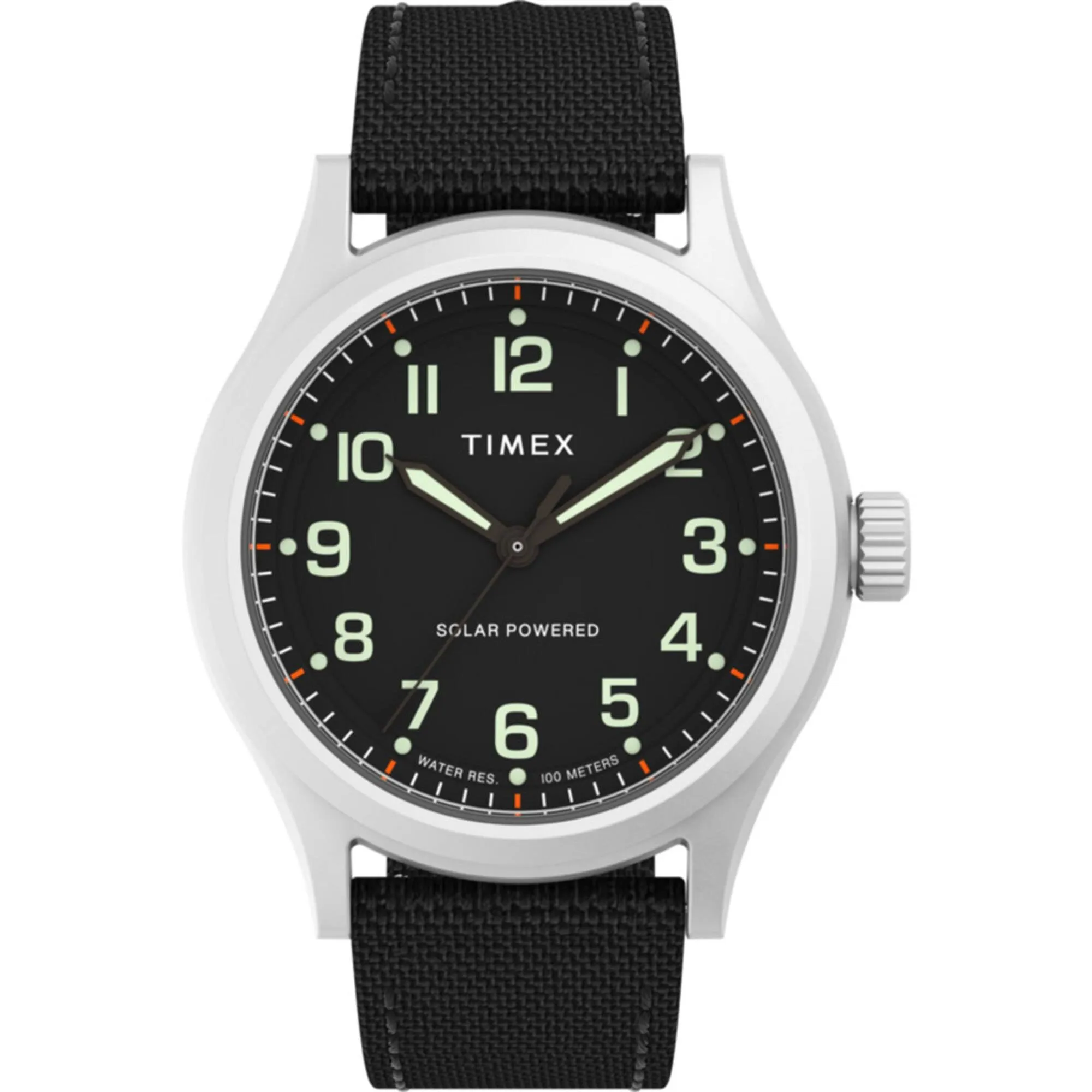 Timex Men's Watch - Expedition North Solar Quartz Black Fabric Strap | TW2V64500JR Timex Watches