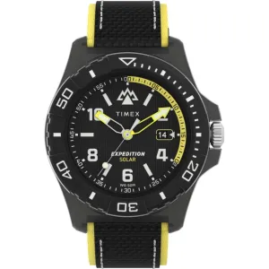 Timex Men's Watch - Expedition Rotating Bezel Black and Yellow Strap | TW2V66200JR Timex Watches