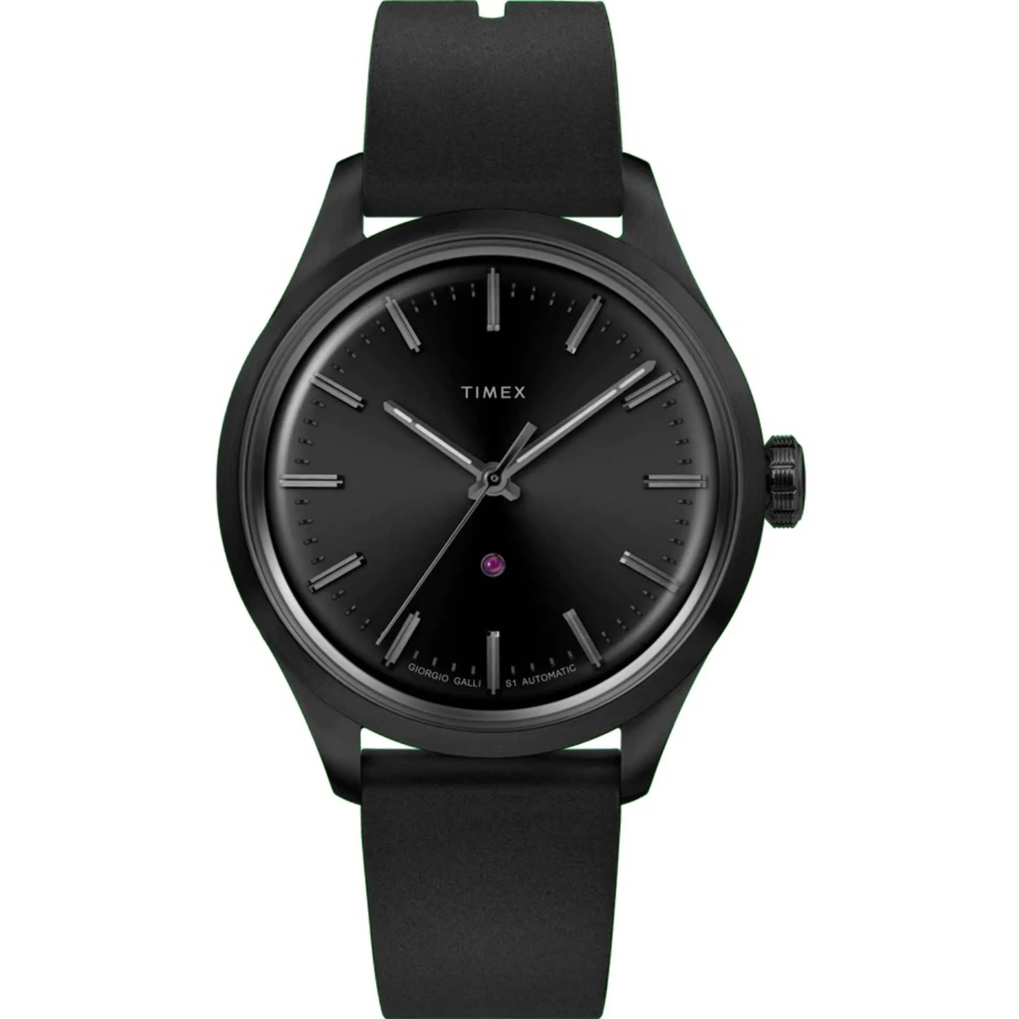 Timex Men's Watch - Giorgio Galli S1 Automatic Black Dial Rubber Strap | TW2V70300 Timex Watches