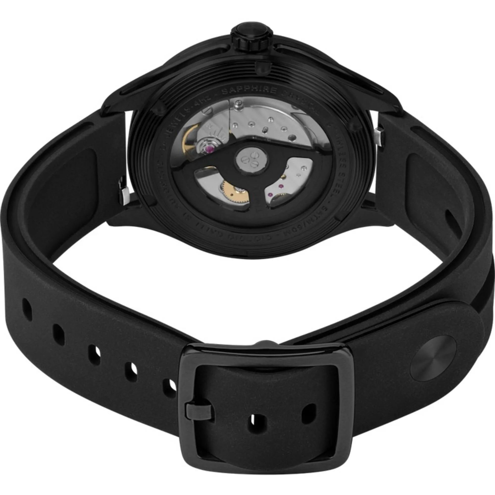 Timex Men's Watch - Giorgio Galli S1 Automatic Black Dial Rubber Strap | TW2V70300 Timex Watches