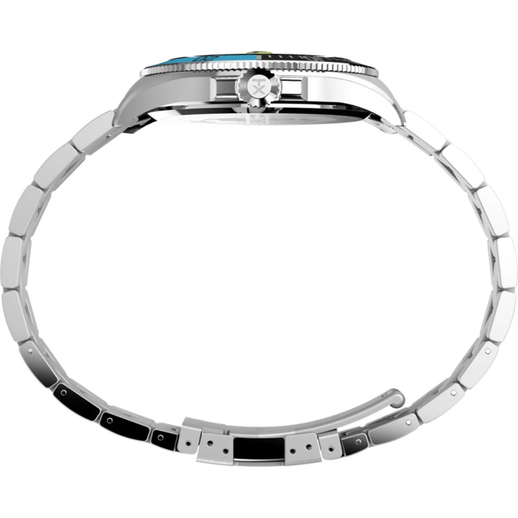 Timex Men's Watch - Harborside Coast Green Dial Silver Steel Bracelet | TW2V65300VQ Timex Watches