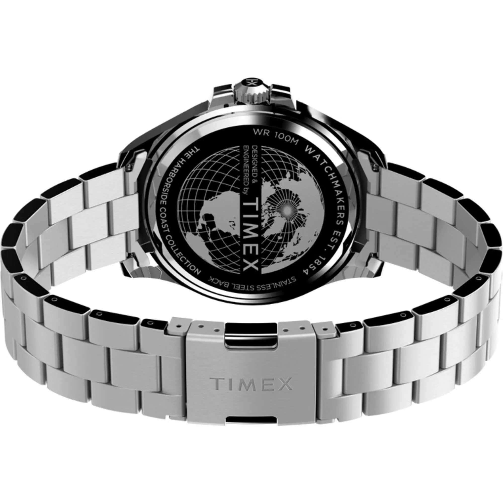Timex Men's Watch - Harborside Coast Green Dial Silver Steel Bracelet | TW2V65300VQ Timex Watches