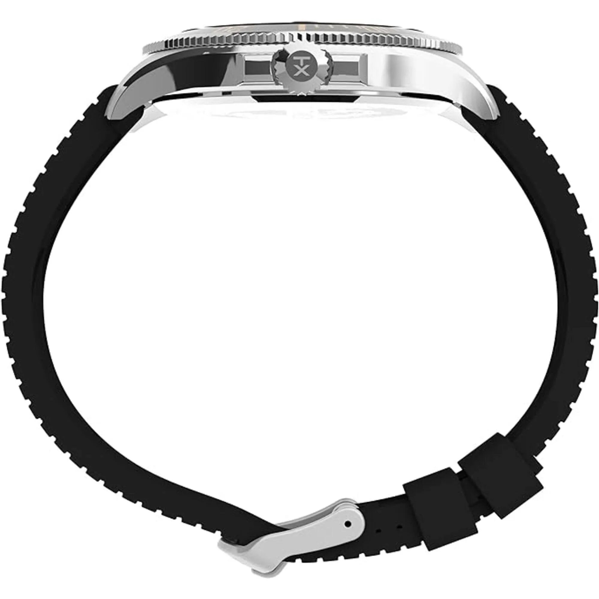 Timex Men's Watch - Harborside Coast Rotating Bezel Black Rubber Strap | TW2V27200VQ Timex Watches