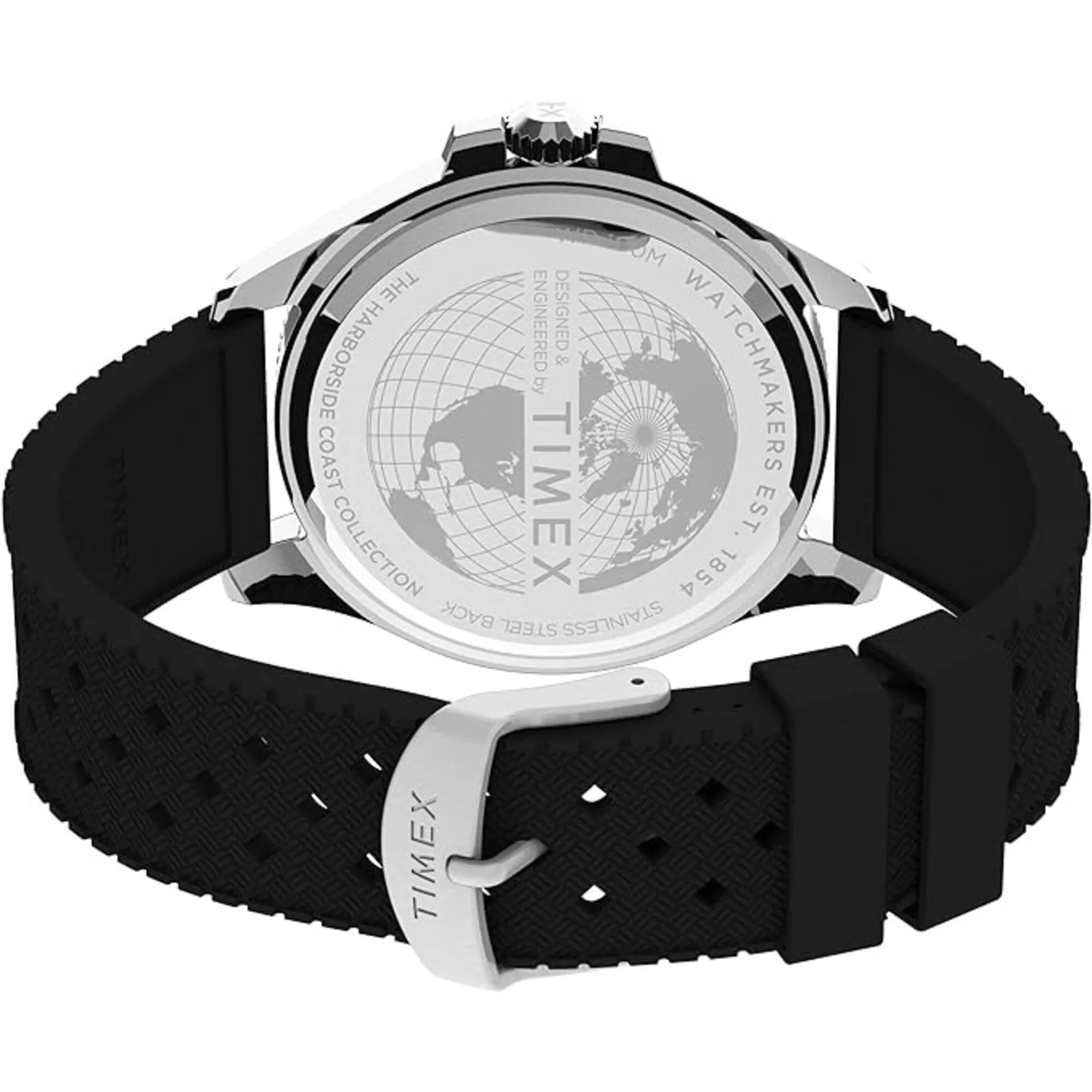 Timex Men's Watch - Harborside Coast Rotating Bezel Black Rubber Strap | TW2V27200VQ Timex Watches