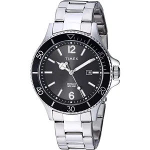 Timex Men's Watch - Harborside Quartz Black Dial Silver Tone Bracelet | TW2R64600JT Timex Watches