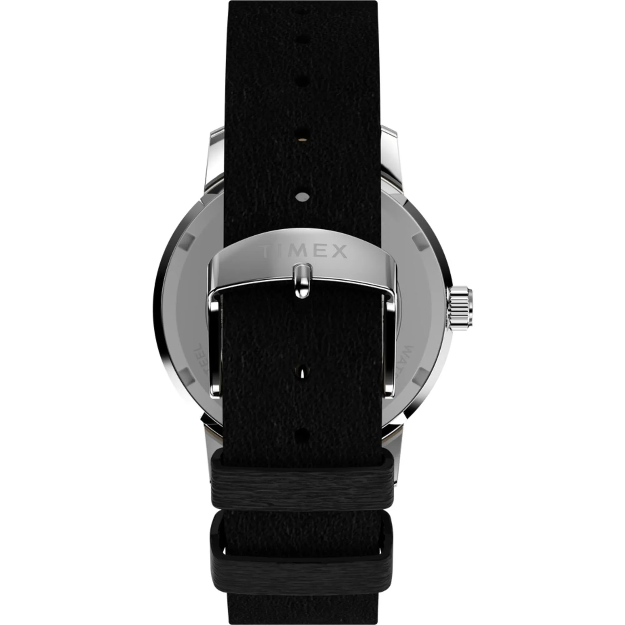 Timex Men's Watch - Marlin Automatic Silver Dial Black Leather Strap | TW2W19000ZV Timex Watches