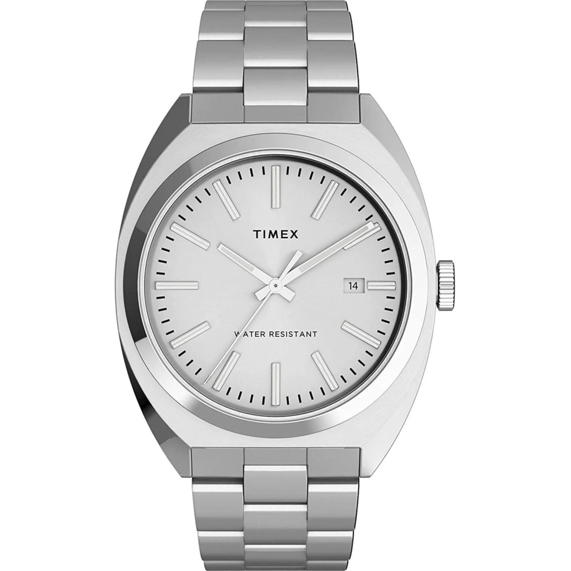 Timex Men's Watch - Milano XL Silver Tone Dial Stainless Steel Bracelet | TW2U15600VQ Timex Watches