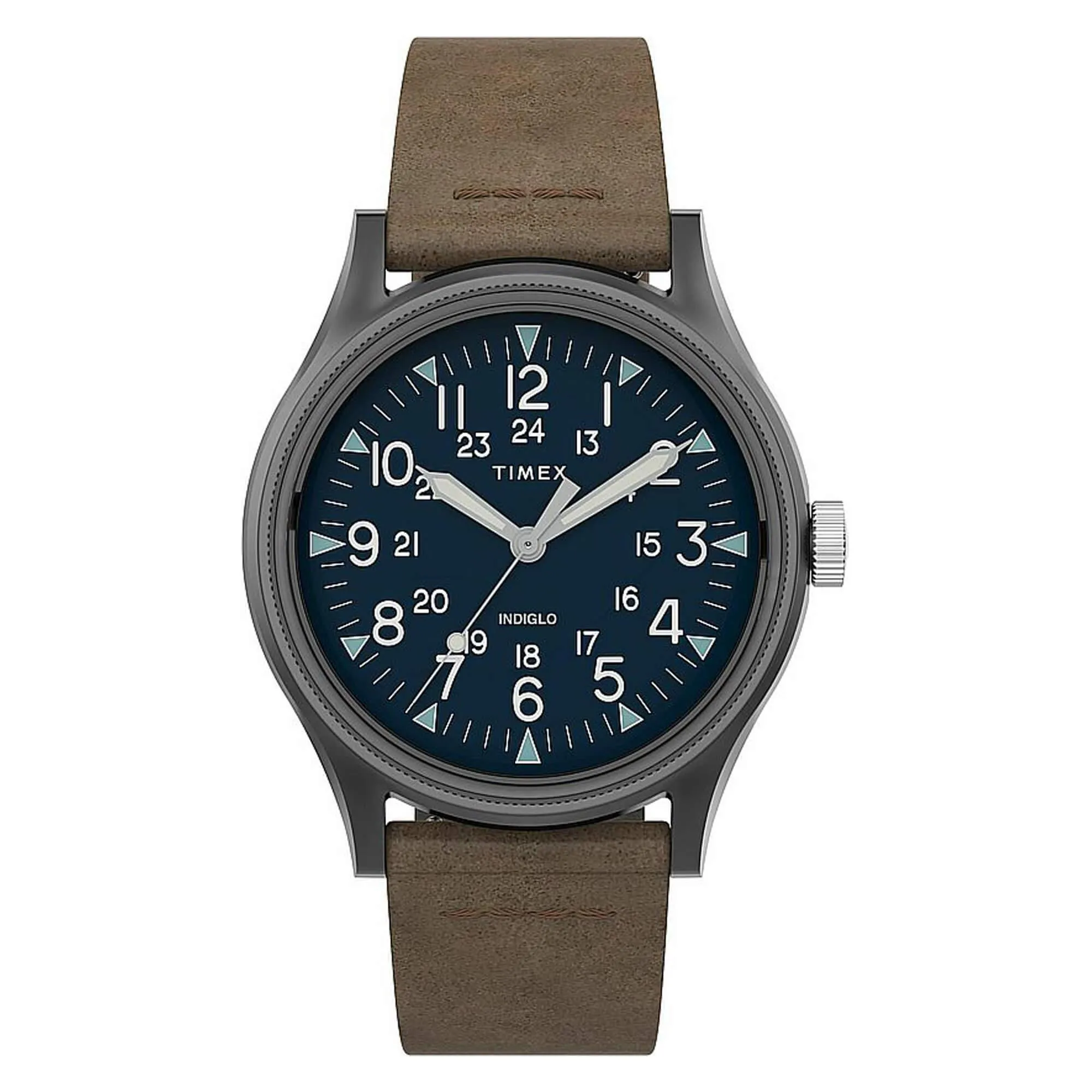 Timex Men's Watch - MK1 Blue Dial Leather Strap Quartz | TW2T68200 Timex Watches