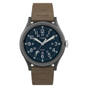 Timex Men's Watch - MK1 Blue Dial Leather Strap Quartz | TW2T68200 Timex Watches