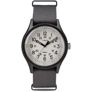 Timex Men's Watch - MK1 Quartz Black Aluminum Case Grey Dial Nylon Strap | TW2T10500 Timex Watches
