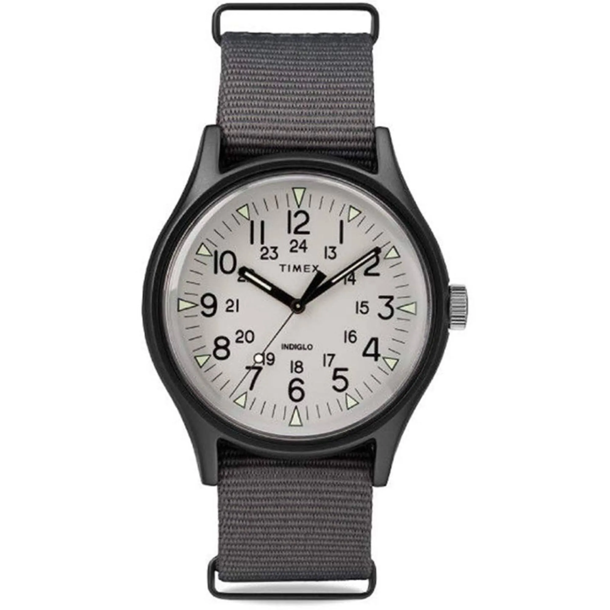 Timex Men's Watch - MK1 Quartz Black Aluminum Case Grey Dial Nylon Strap | TW2T10500 Timex Watches