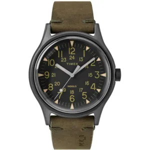 Timex Men's Watch - MK1 Quartz Gunmetal Stainless Steel Case Brown Strap | TW2R97000 Timex Watches