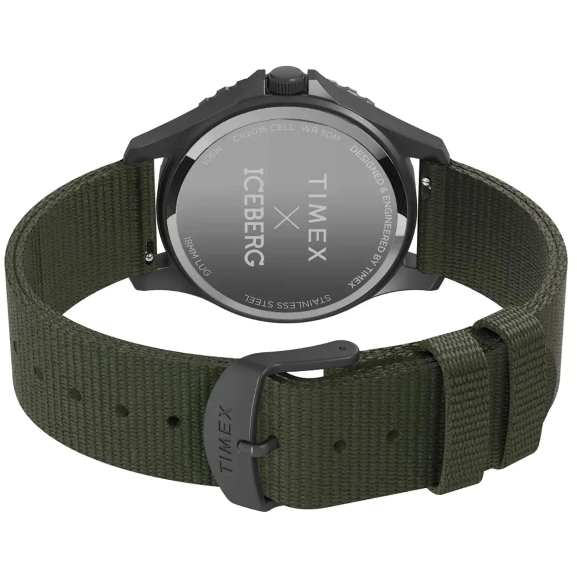 Timex Men's Watch - Navi Iceberg Rotating Bezel Green Dial Strap Quartz | TW2V62800 Timex Watches