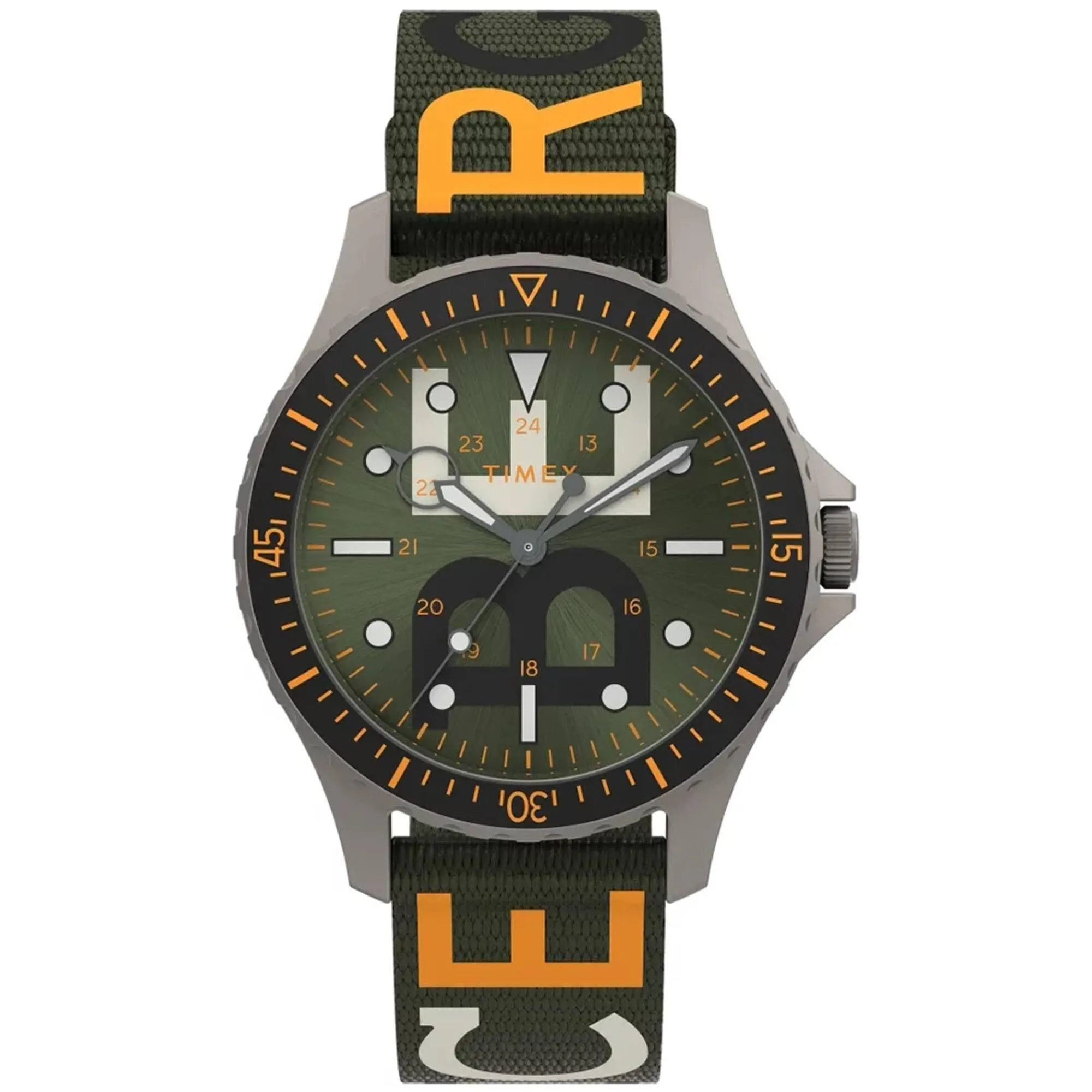 Timex Men's Watch - Navi Iceberg Rotating Bezel Green Dial Strap Quartz | TW2V62800 Timex Watches