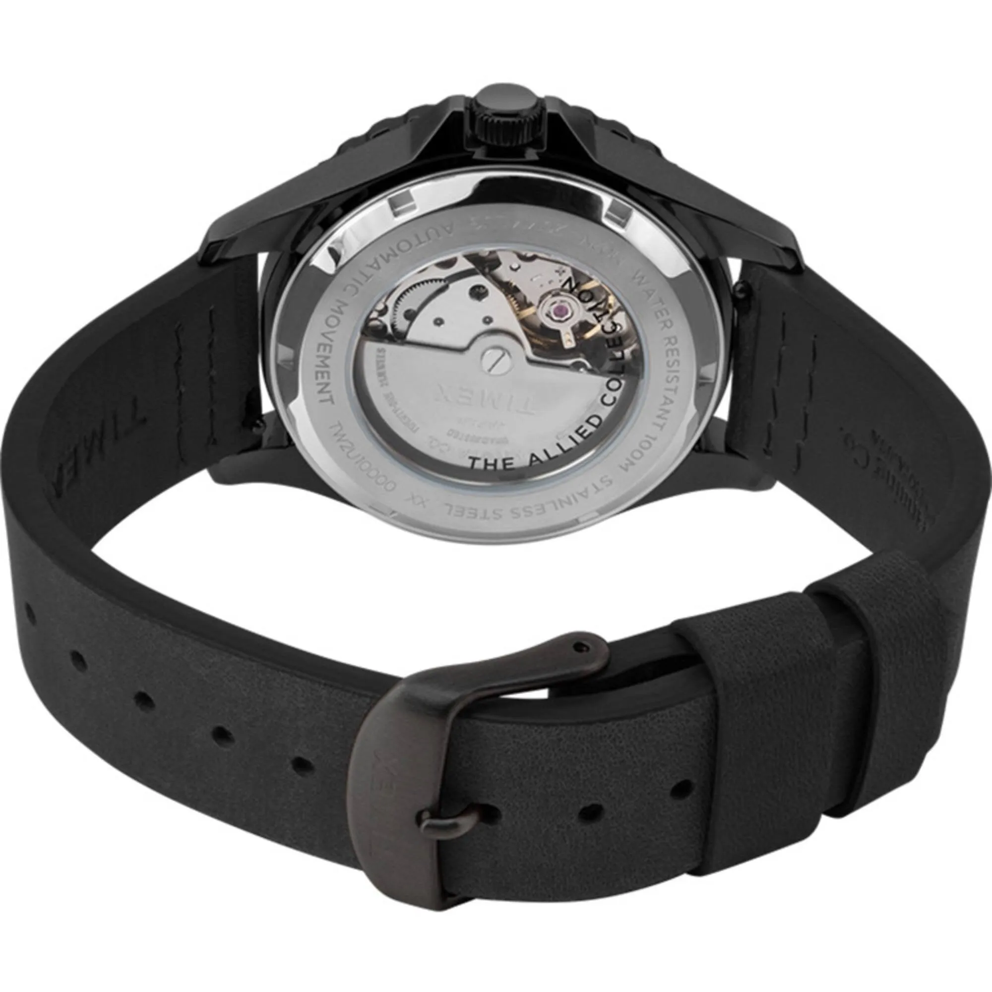 Timex Men's Watch - Navi XL Automatic Date Display Black Leather Strap | TW2U10000ZV Timex Watches