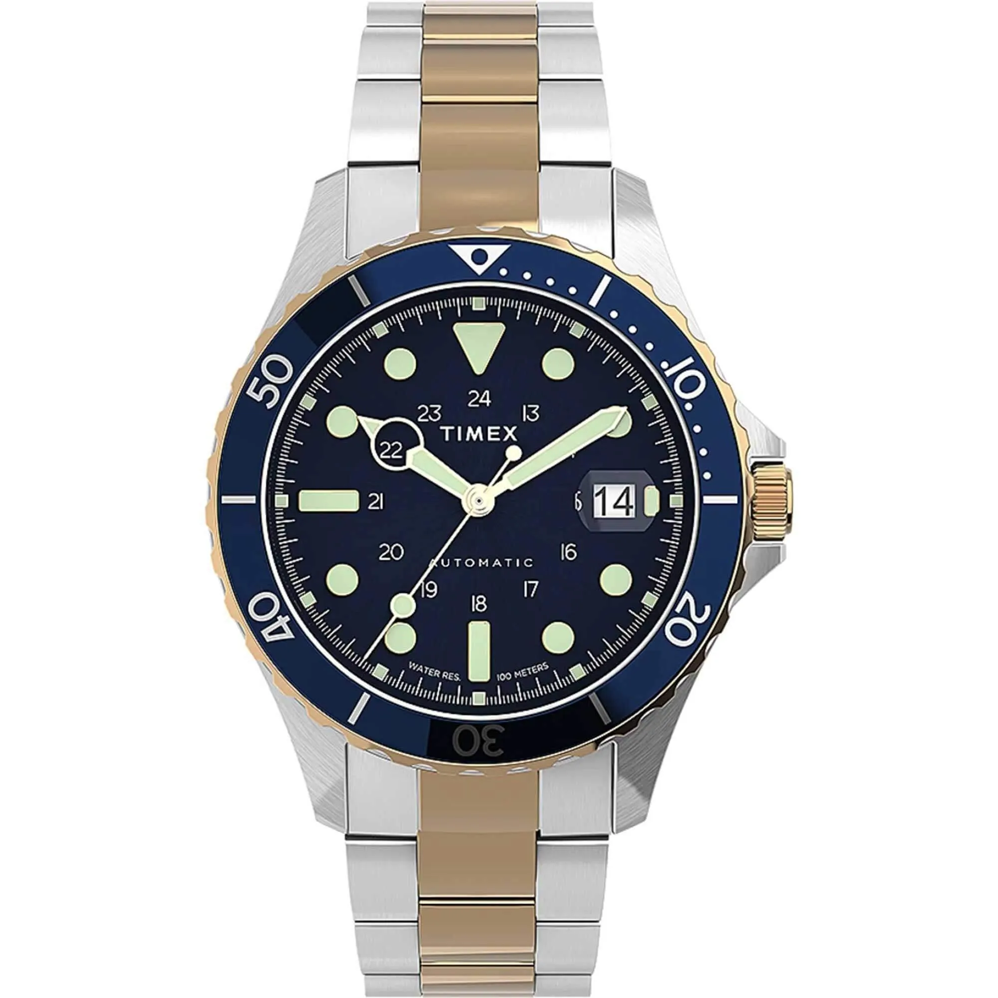 Timex Men's Watch - Navi XL Automatic Power Reserve Blue Dial Bracelet | TW2U83500VQ Timex Watches