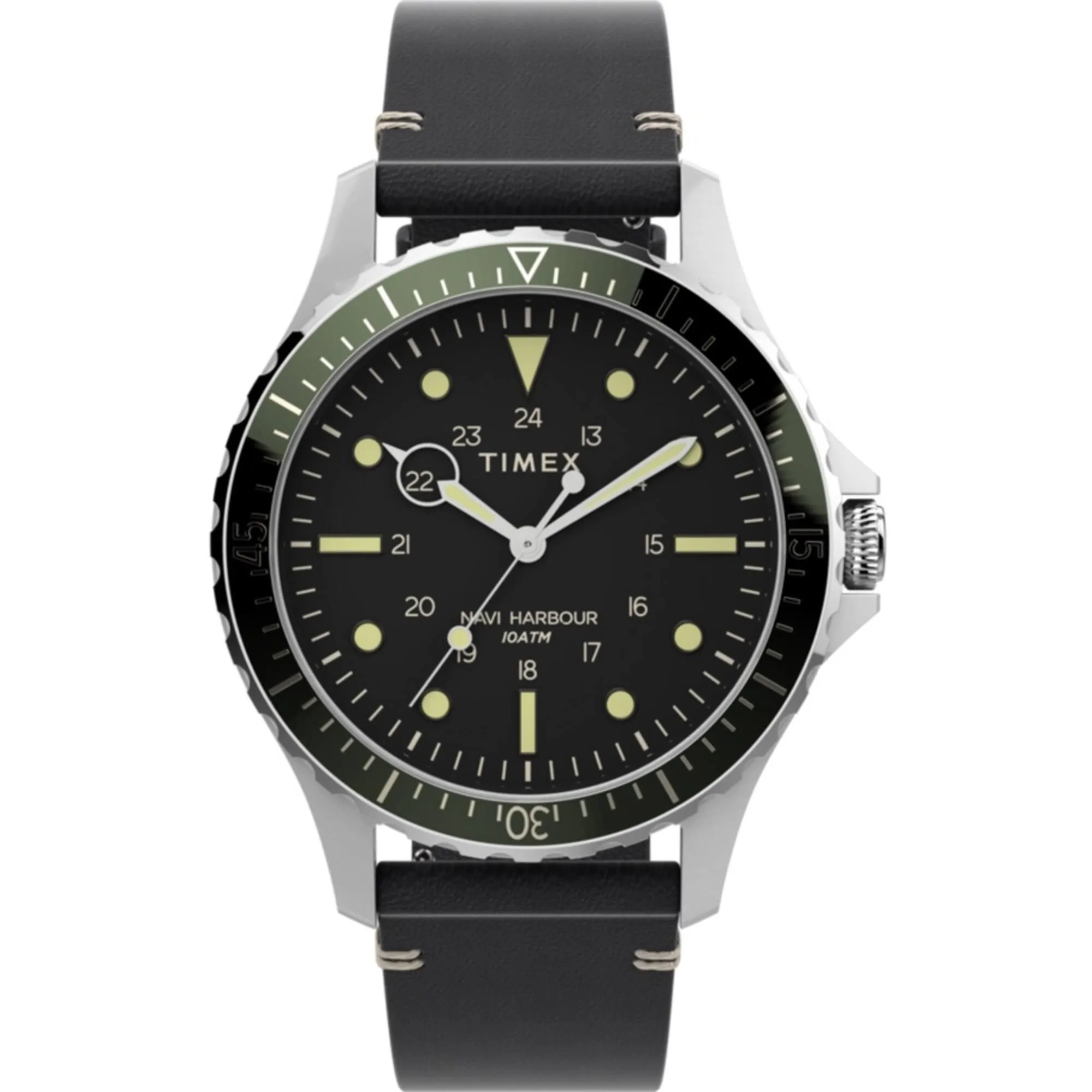 Timex Men's Watch - Navi XL Black Round Dial Stainless Steel Case Strap | TW2V45300VQ Timex Watches