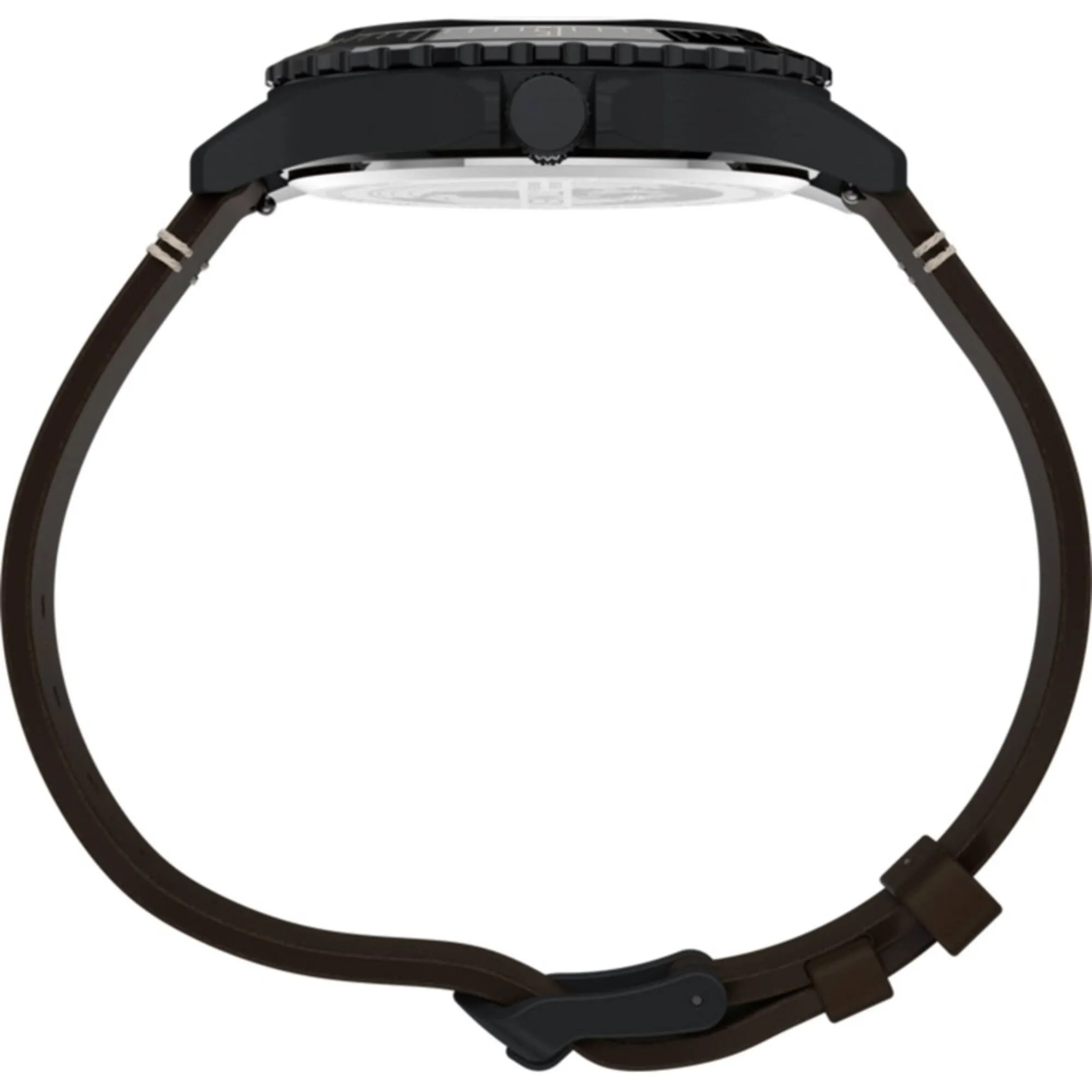 Timex Men's Watch - Navi XL Rotating Bezel Black Dial Leather Strap | TW2V45400VQ Timex Watches