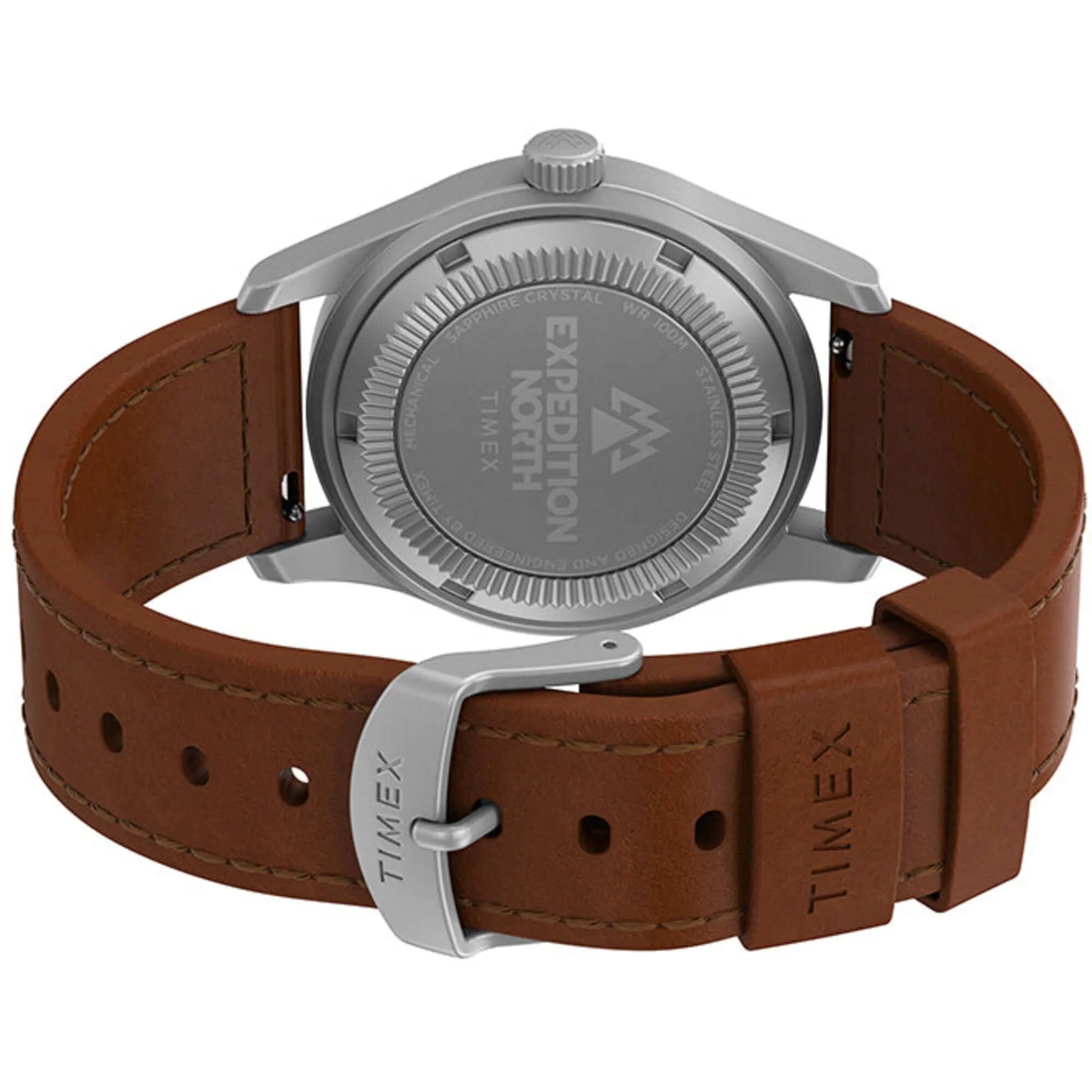 Timex Men's Watch - North Field Post Mechanical Brown Leather Strap | TW2V00600JR Timex Watches