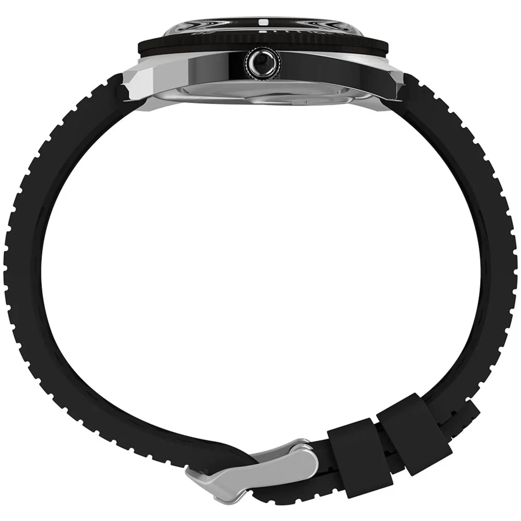 Timex Men's Watch - Q Timex Reissue Black Dial Synthetic Rubber Strap | TW2W22400ZV Timex Watches