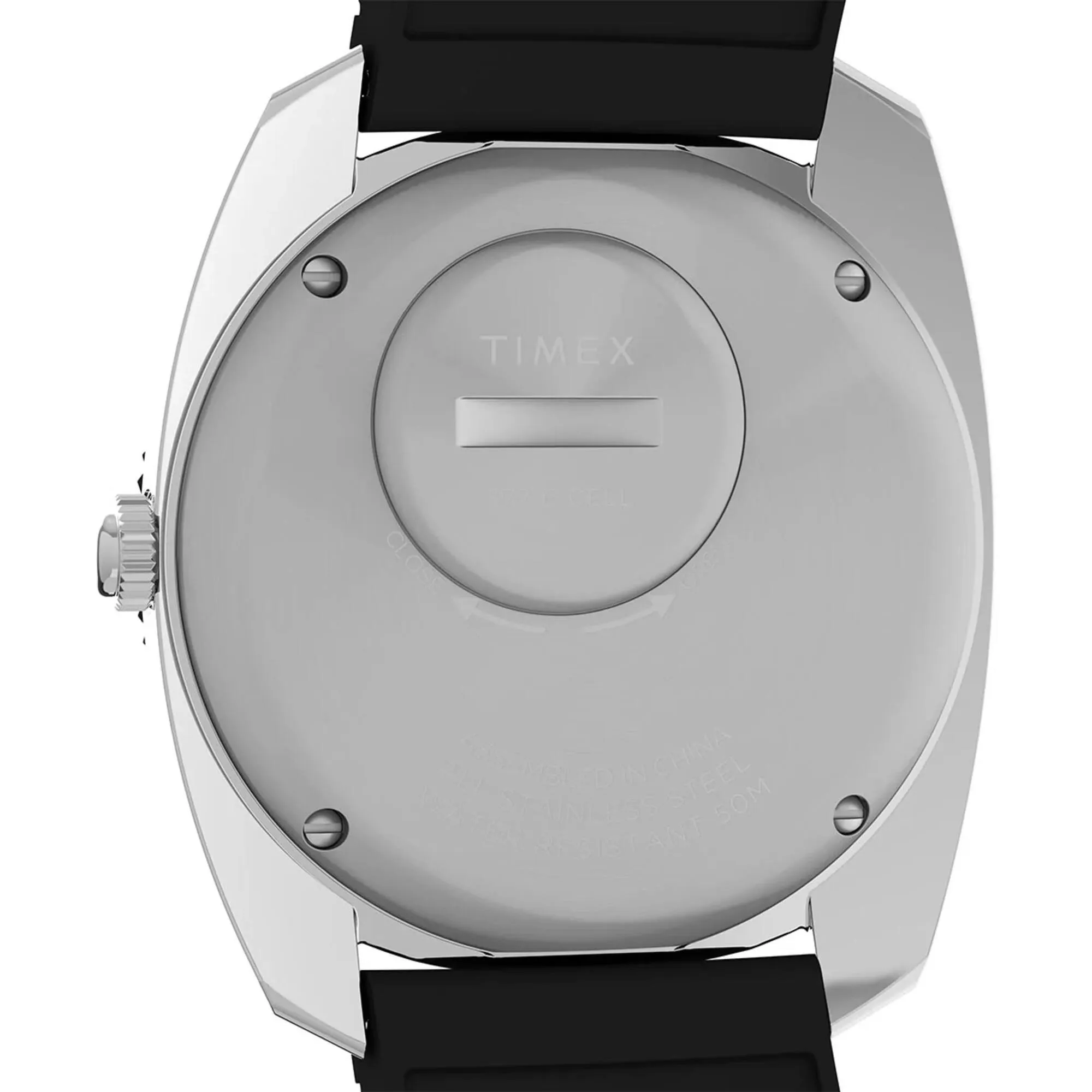 Timex Men's Watch - Q Timex Reissue Black Dial Synthetic Rubber Strap | TW2W22400ZV Timex Watches