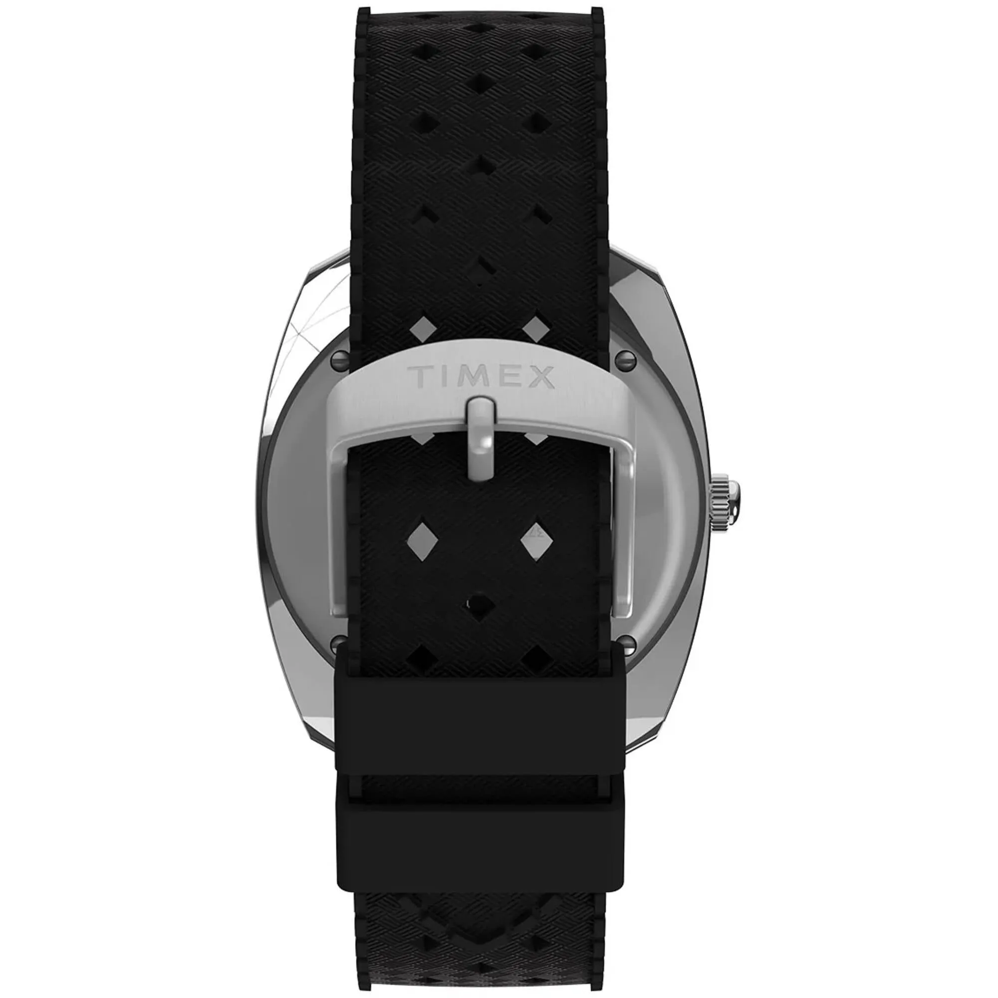 Timex Men's Watch - Q Timex Reissue Black Dial Synthetic Rubber Strap | TW2W22400ZV Timex Watches