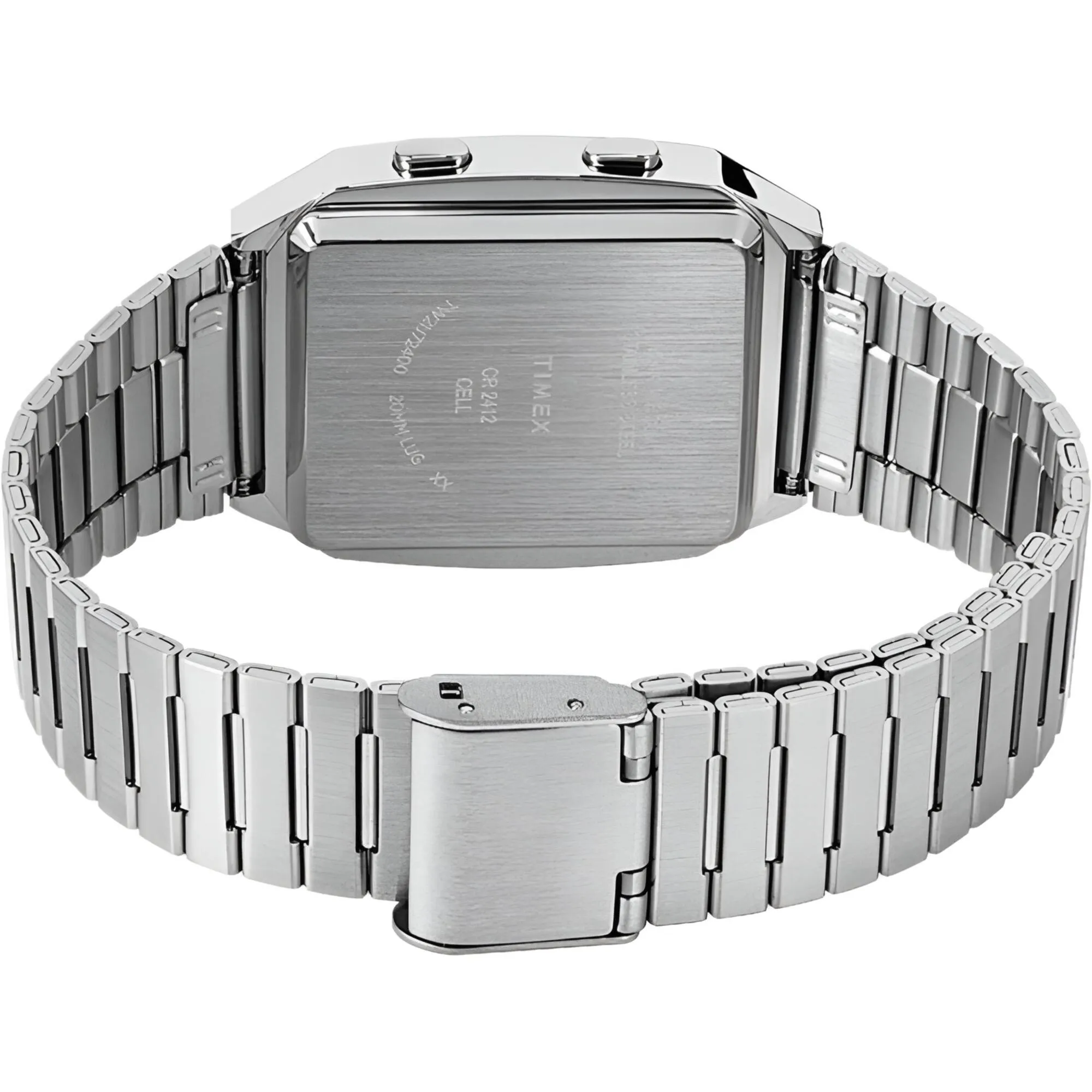 Timex Men's Watch - Q Timex Reissue White Dial Bracelet Digital LCA | TW2U72400ZV Timex Watches