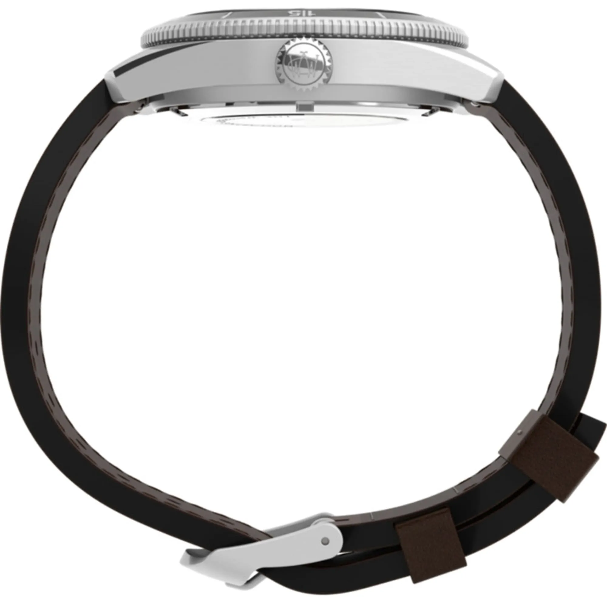 Timex Men's Watch - The Waterbury Automatic Black Dial Leather Strap TW2V24800 Timex Watches