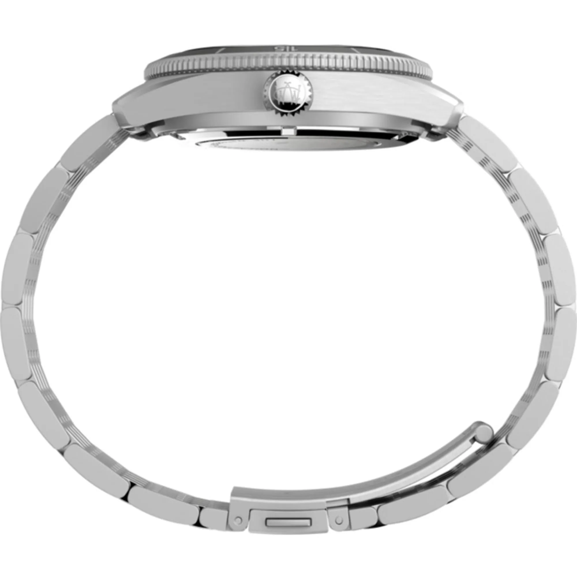 Timex Men's Watch - The Waterbury Automatic Black Dial Silver Bracelet TW2V24900 Timex Watches