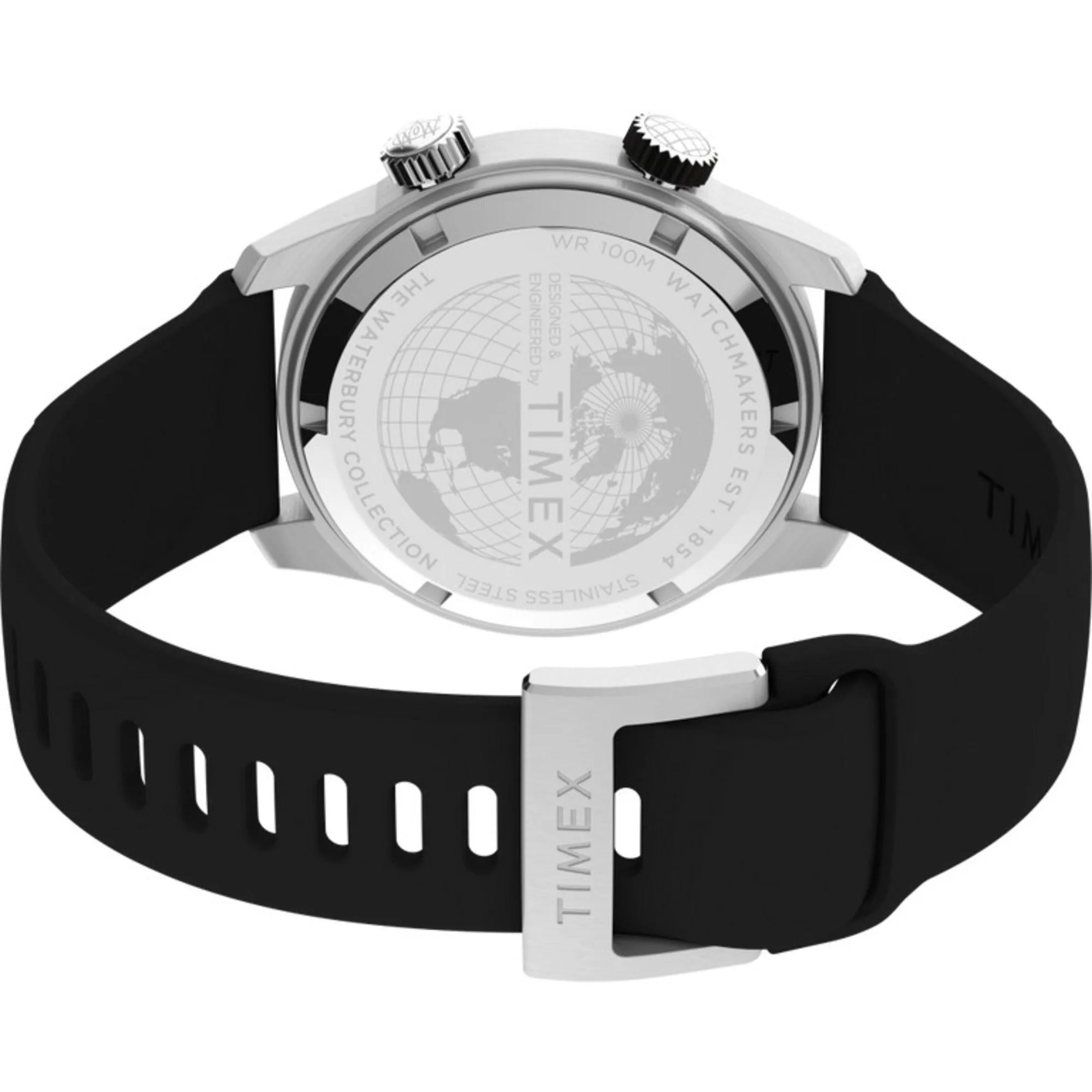 Timex Men's Watch - The Waterbury Black and Yellow Dial Rubber Strap | TW2V73400 Timex Watches