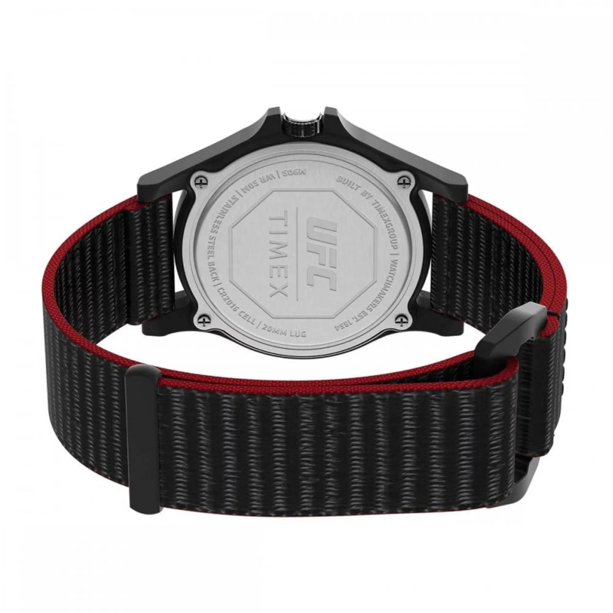 Timex Men's Watch - UFC Apex Black Dial Fabric Strap with Velcro Closure | TW2V55000 Timex Watches