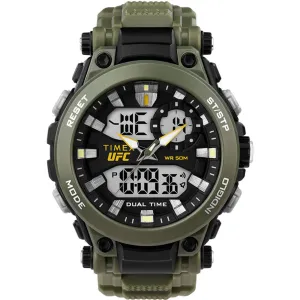 Timex Men's Watch - UFC Impact Analog-Digital Black Dial Green Strap | TW5M52900JT Timex Watches