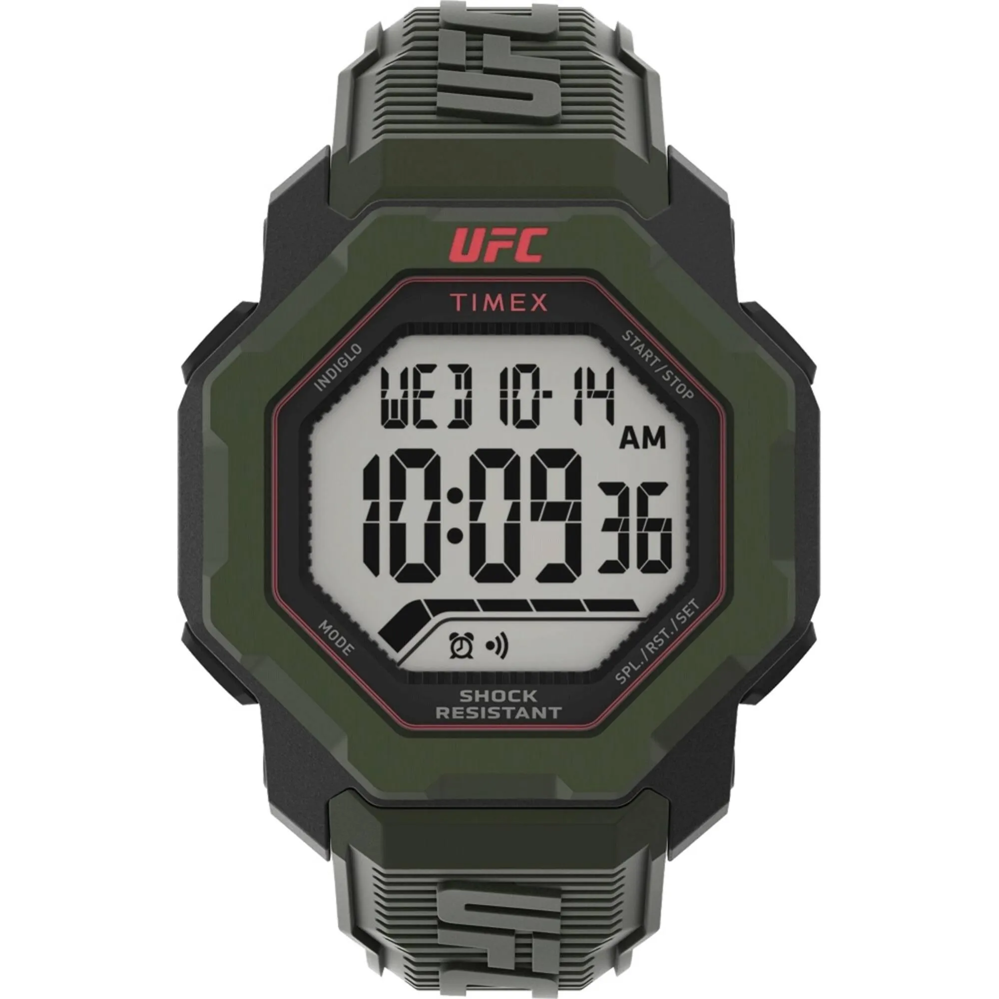 Timex Men's Watch - UFC Knockout Chrono Digital Dial Green Resin Strap | TW2V88300 Timex Watches