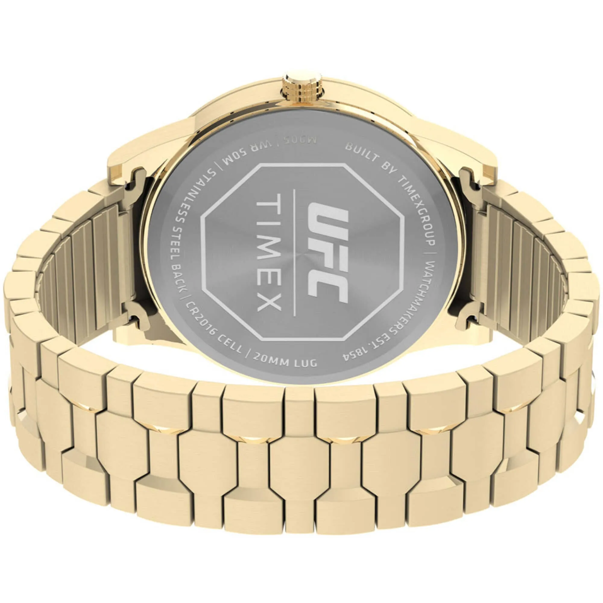Timex Men's Watch - UFC Legend Black Dial Yellow Gold Expansion Bracelet | TW2V56400 Timex Watches